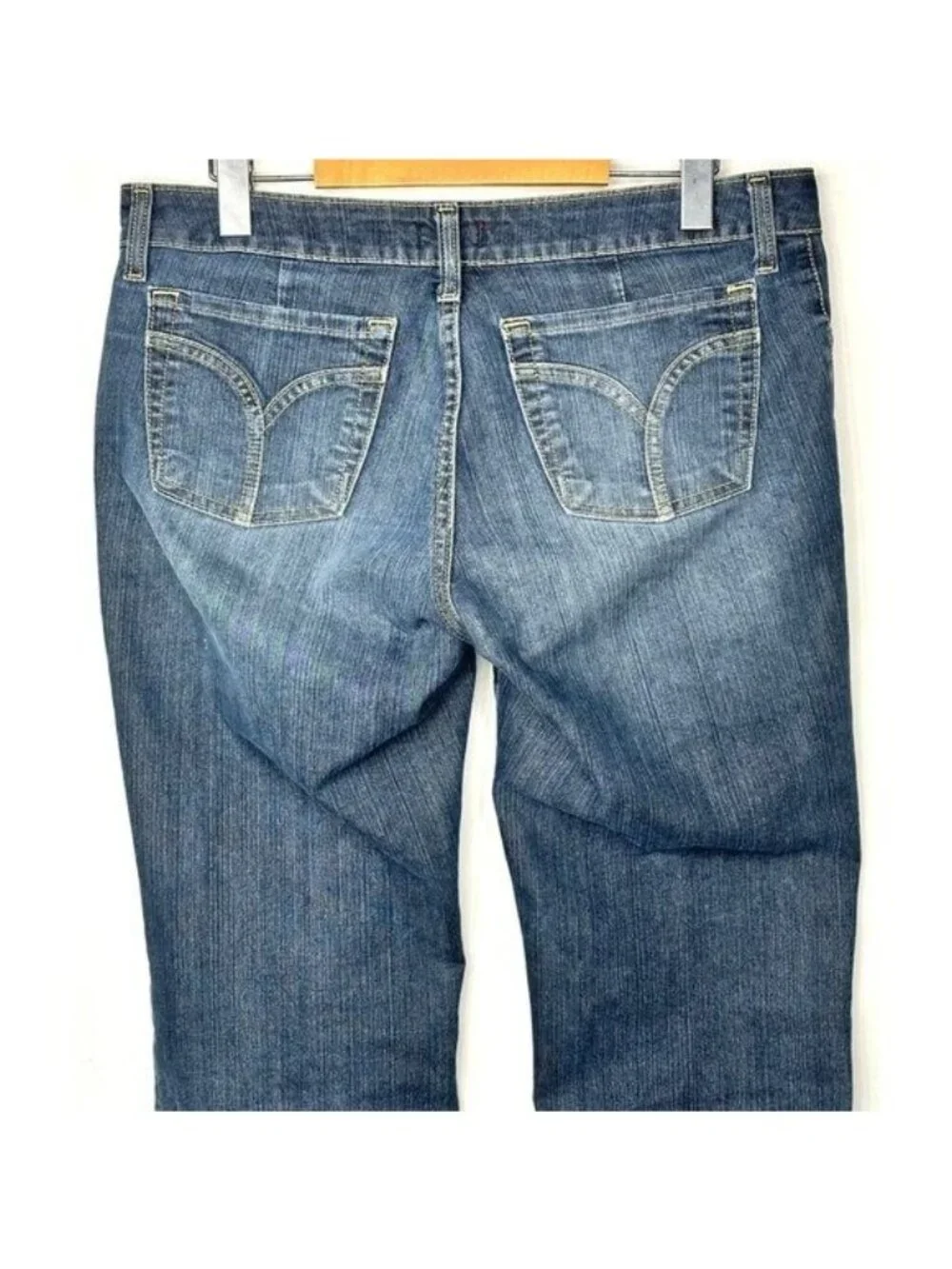 Vintage Dish Low Rise Flare Jeans Womens 31x34 Y2K Retro Stretch Canada Made